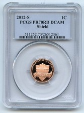 2012 S 1C Lincoln Cent PCGS PR70DCAM