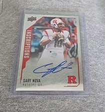 2015 Upper Deck Inscriptions Gary Nova on card autograph auto RUTGERS 