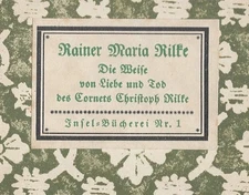 Insel Bücherei 1 Rainer Maria Rilke The Wise of Love... FIRST EDITION MAIN WORK