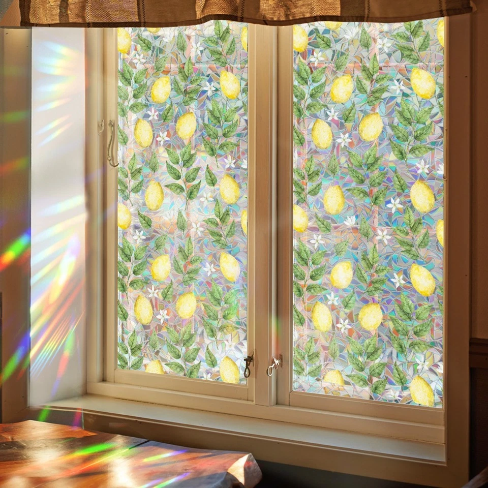 Multicolor PVC Fensteraufkleber abnehmbares Blumenmuster für einfache Installat - Bild 4 von 4