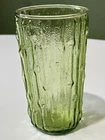 Set of 6 VTG Anchor Hocking Tahiti Bamboo Avocado Green 5.25" Tumblers MCM