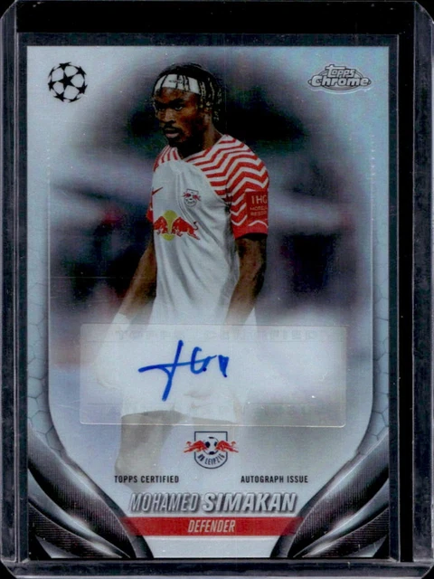 2023-24 Topps Chrome UEFA Mohamed Simakan Auto Autograph #CA-MS Leipzig