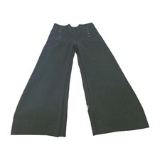 VTG WWII US Navy Sailor Pants Button Front Wool Bell Bottom Lined Chain Stitch S