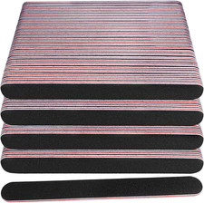Nail Files Bulk 100 Pack , Professional Emery Board 100/180 Grit Nail File Doub