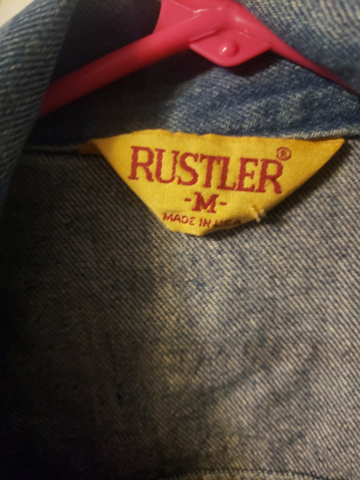 Vintage Rustler Denim Trucker Size Medium Dark Denim Jean Jacket | eBay