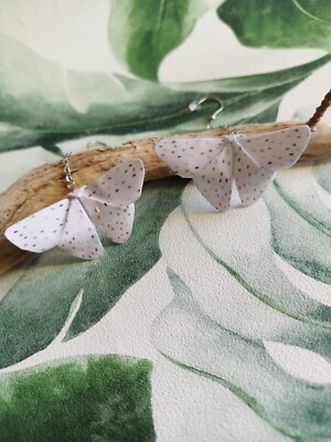 Paar Ohrringe Handarbeit Origami Schmetterling