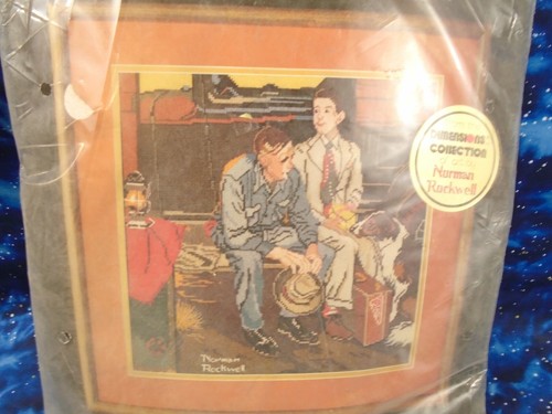 Dimensions Needlepoint 2185 Breaking Home Ties Norman Rockwell 14" x 14" - Picture 2 of 3