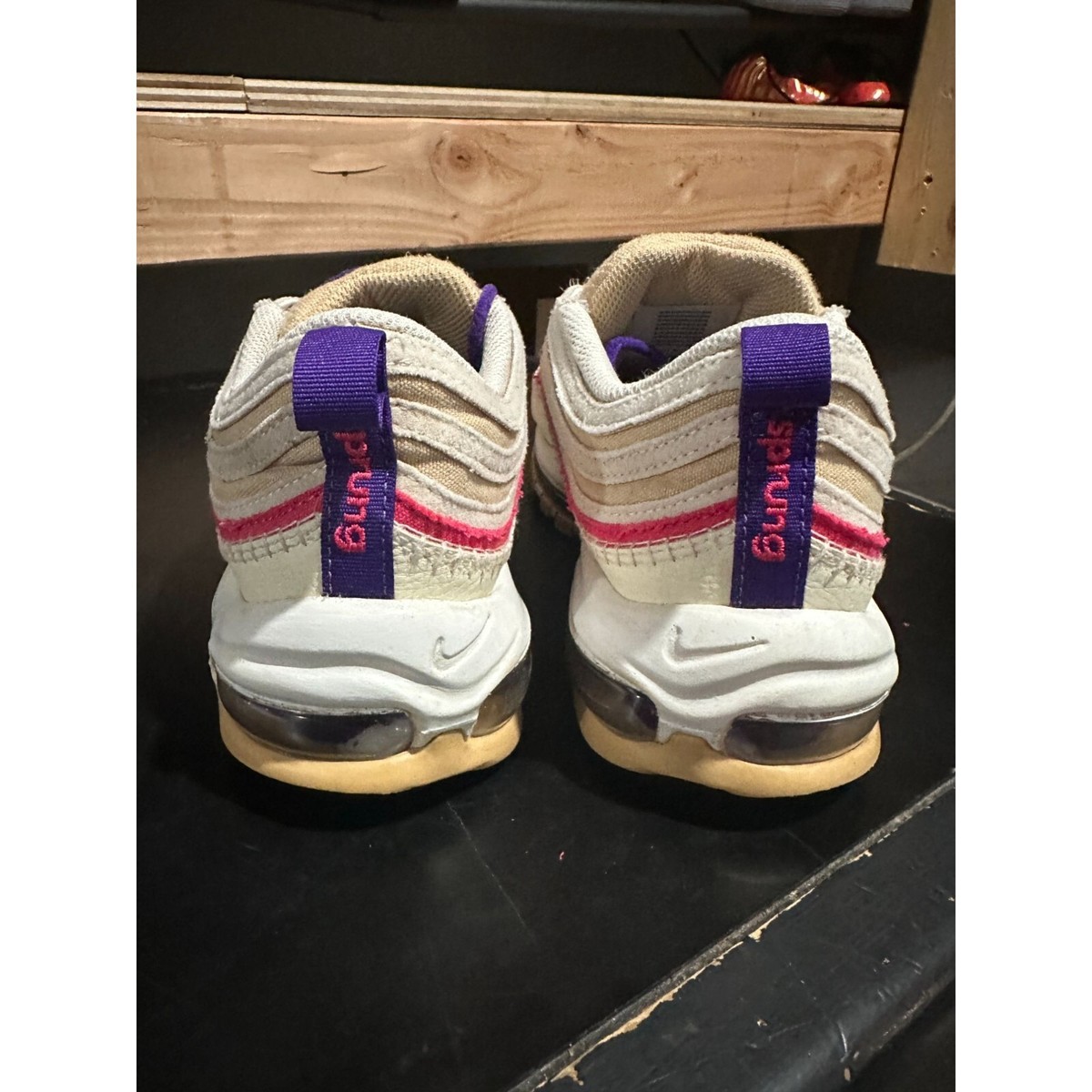 Size 13 - Nike Air Max 97 Air Sprung - Cream/Purple NO Box Nike Air Max 97 Air Sprung Sail Pink Purple - Men main image 2