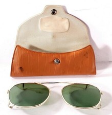 VNTG 1948 American Optical Calobar Outdoor Glasses. Clip-on Sunglasses E316P