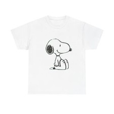 Snoopy Unisex Heavy Cotton Tee, Cute Dog T-Shirt, Pet Lover Gift, Casual Wear,
