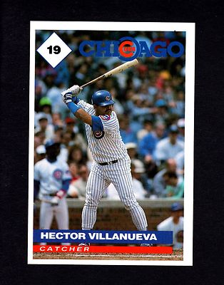 #19 HECTOR VILLANUEVA, Cubs~1991 Marathon Gas/Oil regional card(statistics back)