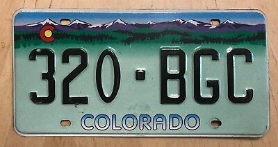 Random Letters COLORADO Green Mountains License Plate CO