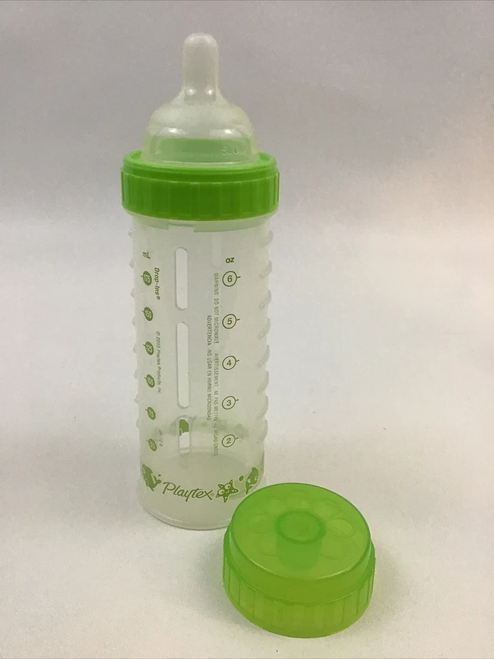 Bolsa Playtex Biberón Lima Gr Diseño Drop Ins 8 Onzas Tapa Pezón De Colección 2005 Foto 3 de 4