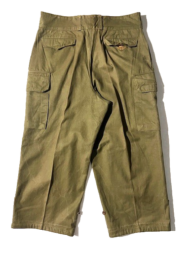 Vintage German Military Olive Drab Green Cotton Cropped Cargo Field Pant sz 36 - Picture 9 of 14