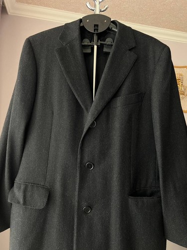 ABRIGO DE LANA VINTAGE HECHO EN ITALIA CANALI CHAQUETA CON BOTONES MANGA LARGA PARA HOMBRE TALLA 52 R - Imagen 4 de 15