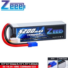 Zeee 5S Lipo Battery 18.5V 5200mAh 100C EC5 Softcase for RC Car Truck Quadcopter