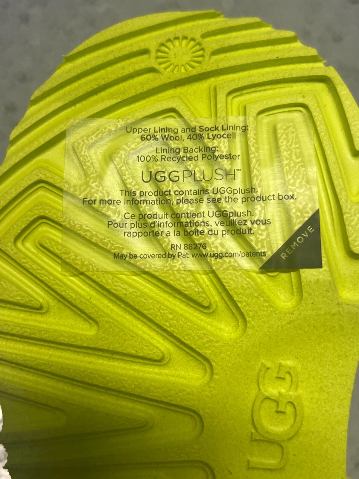 PANTOFOLA D’ORO Scarpe pantofole bambini giovani taglia 8 UGG Tasman LTA giallo poliestere puff lana NUOVE