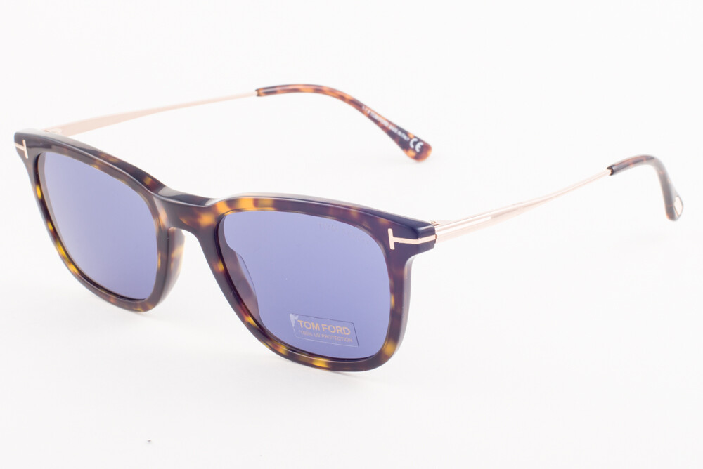 Tom Ford ARNAUD 625 52V Havana Gold / Blue Sunglasses TF625 52V