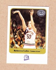 Rebecca Lobo signed 2001 WNBA Fleer card #81 Connecticut Sun