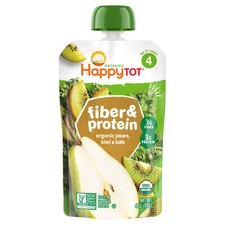 Happy Tot Fiber Protein Pear Kiwi Kale Organic 4 oz Pack of 16