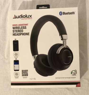 AUDIOLUX Voice Assistant Wireless Bluetooth Headphone Optimized/Siri & Google