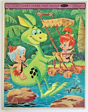 THE FLINTSTONES FRAME TRAY PUZZLE Vintage RARE Bamm-Bamm Pebbles