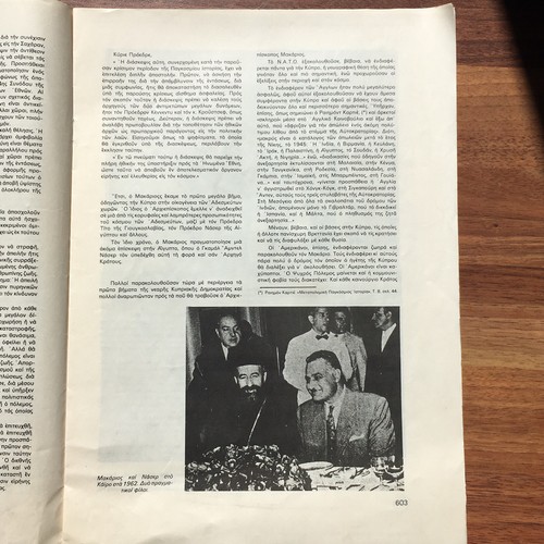 Periódico Arzobispo Makarios III con noticias de la época en Chipre Kennedy - Imagen 7 de 12