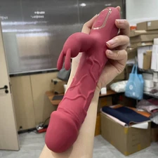 Rabbit Big Heated Large Vibrator G-Spot Dildo Adult Sex Toys For Women Realistic