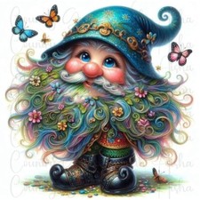 Sublimation Transfer Butterfly Spring Gnome Ready To Press Heat Transfer