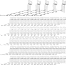 100 Pcs Slatwall Hooks 6 Inch Panel Display Hooks Metal Slat Wall Hanging Hooks