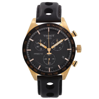Tissot PRS 516 Chronograph Steel Black Dial Quartz Mens