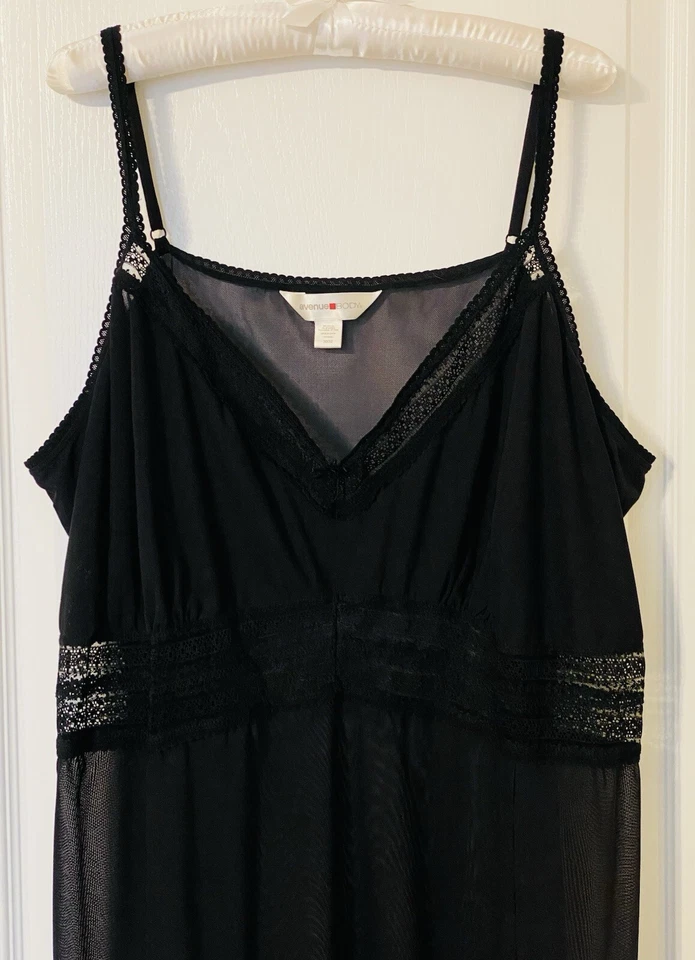 Avenue Body Negro Malla Encaje Bebé Muñeca Estilo Peluche Mujer Talla Grande 30/32 Foto 2 de 4