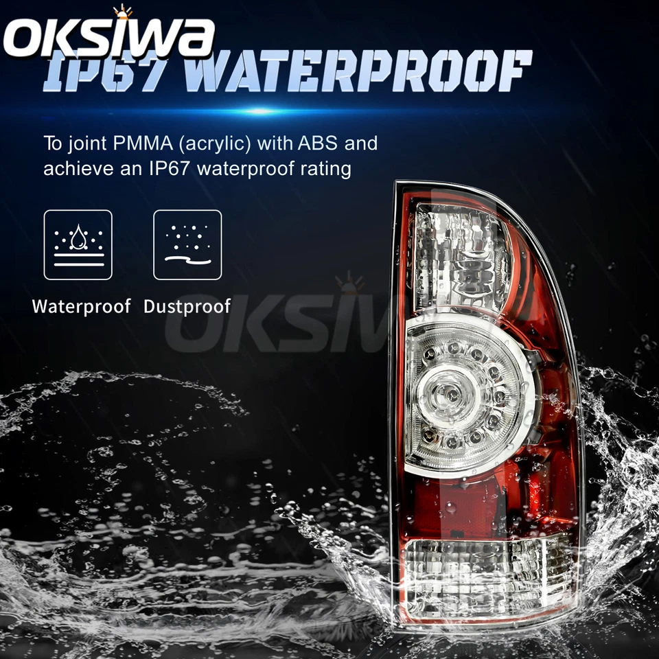 Juego de luces traseras LED para Toyota Tacoma 2005-2015 par de luces de freno izquierda+derecha Foto 4 de 4