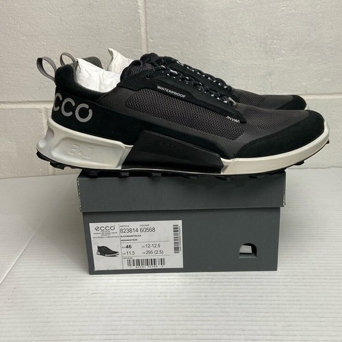 NIB ECCO Biom 2.1 X Mountain Men's Nubuck Waterproof Outdoor Sneaker EU46 Black