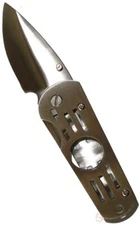 Cigar Cutter Pocket Knife All Stainless Steel Stogie Tobacco Smoker Pocket Clip