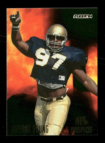 1994 Fleer NFL Football Prospects Base Card #25 of 25 Bryant Young HOF 49ers