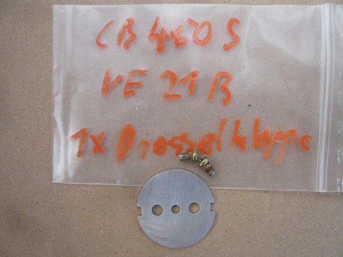 Honda CB 450 S Typ PC17 1x Drossel Klappe Ventil Valve Vergaser Carburetor