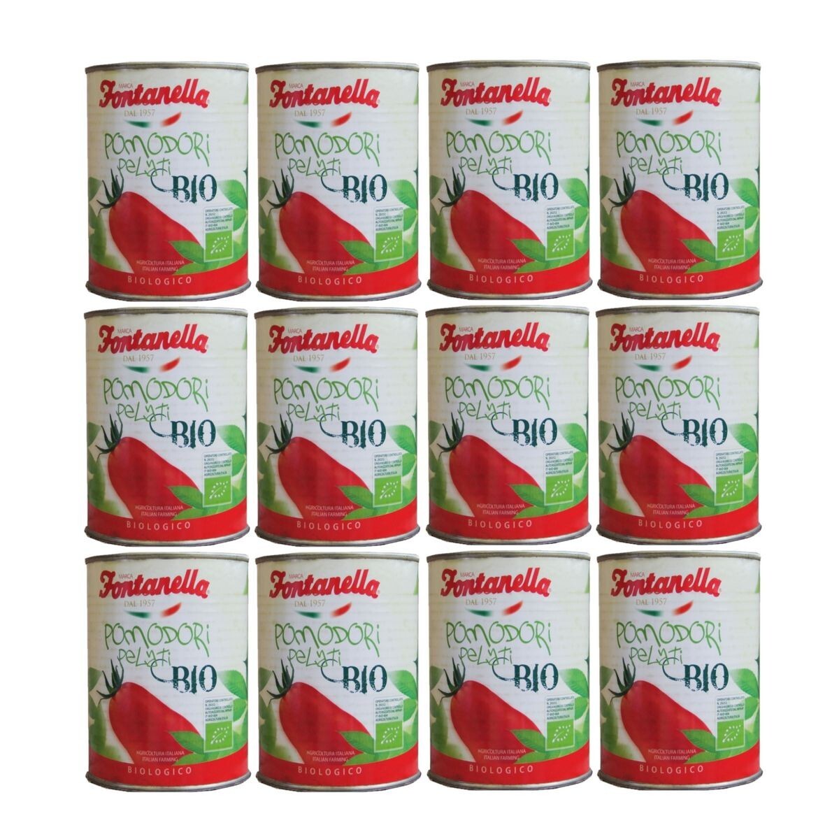 Tomates Pelados KG 1 Orgánico - Cartón 12 Piezas
