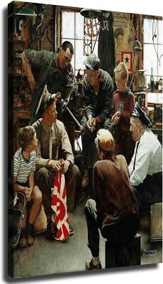 #ad #ad Homecoming Marine By Norman Rockwell Poster HD Printing Picture Personalized $22.90