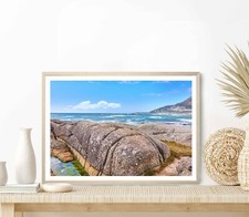 Shot of Cape Town With Ocean Poster Premium Quality Choose your Size