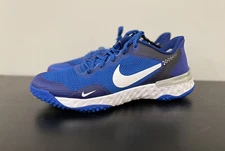 Nike Alpha Huarache Elite 3 Turf Baseball Shoes Blue White CK0748-401 Size 12