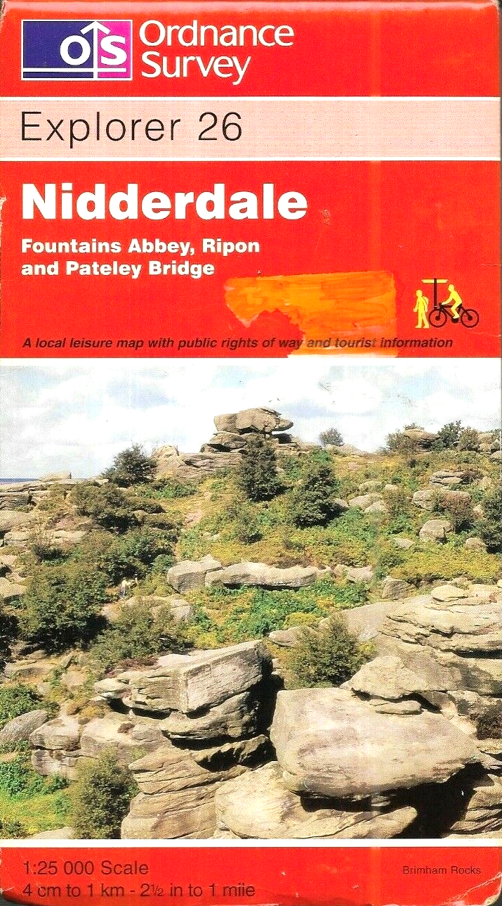 Ordnance Survey Explorer 26: Nidderdale, Fountains Abbey, Ripon & Pateley Bridge