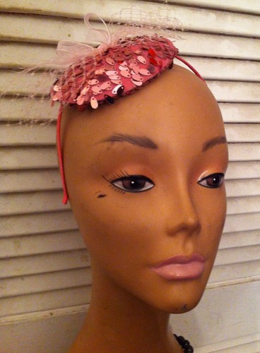 Retro Sequin w/ BOW Fascinator Headband 