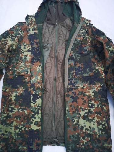 Parka Alemana Original Ejército Militar Chaqueta con Capucha Campo Flecktarn Camuflada Usada - Imagen 13 de 21