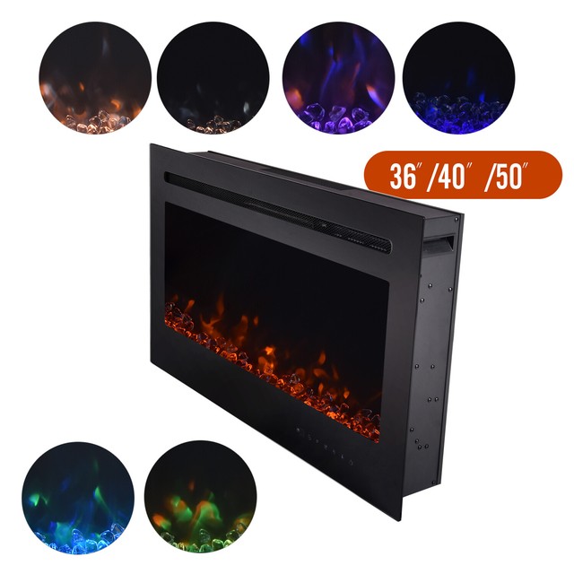 Electric Fireplace With 36inch Mantle Decor Flame Home Warmer