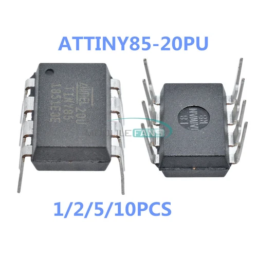 1/2/5/10PCS ATTINY85-20PU MCU 8BIT 8KB FLASH IC 8DIP in DIL housing 85-20PU