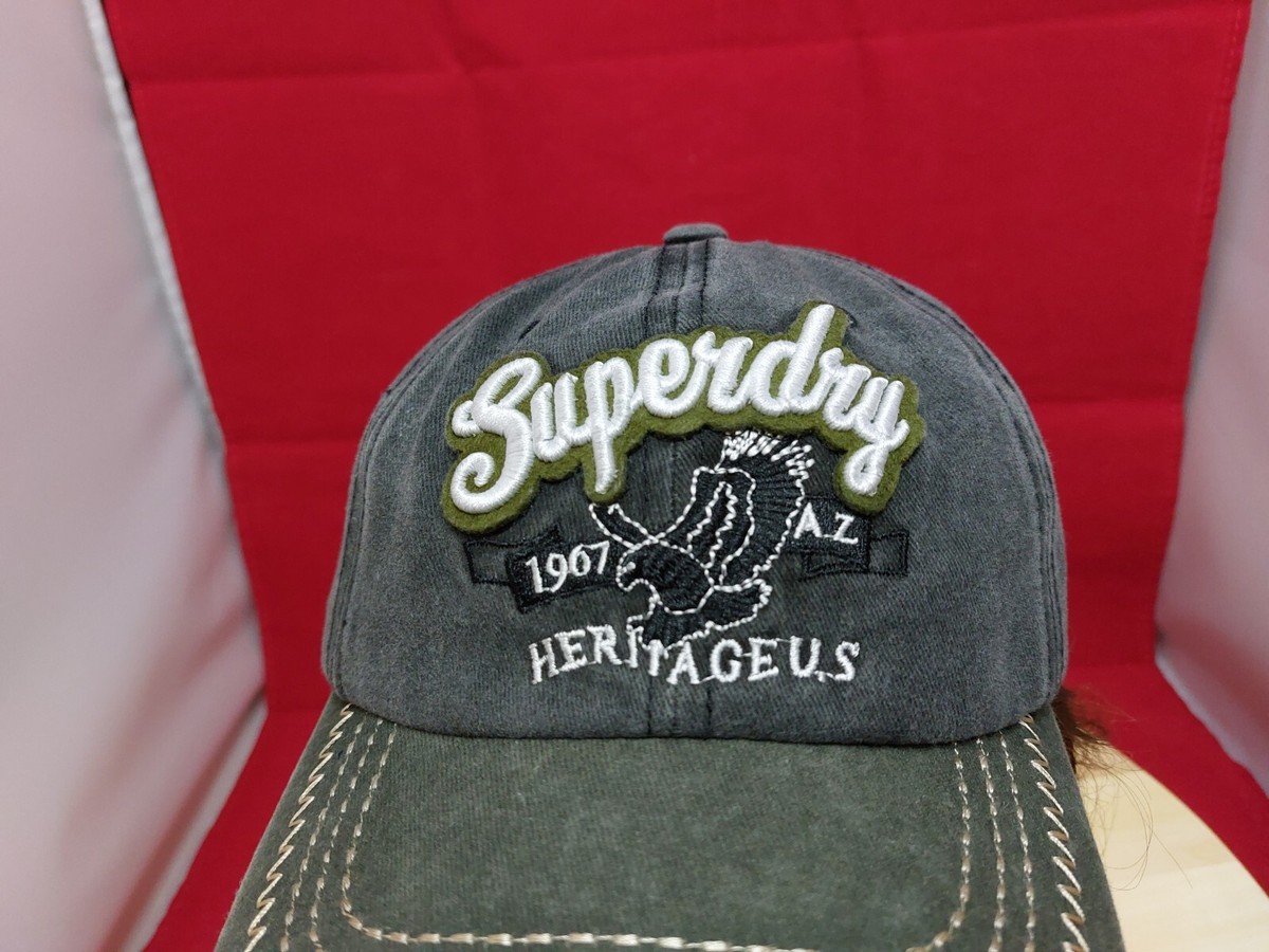 ◆Superdry◆ Pigment Vintage Two Tone Logo Ball Cap Gray Two Tone Hat | eBay