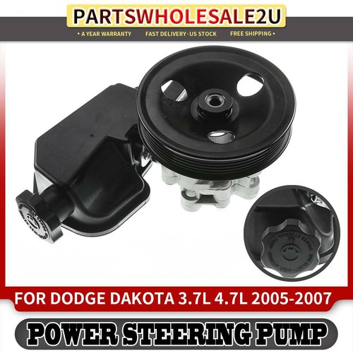 Power Steering Pump w/ Reservoir & Pulley for Dodge Dakota 2005 2007