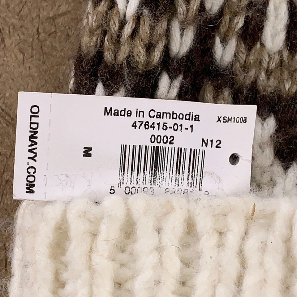 Gorro gorro pompón isla justa neutro 2T-3T talla mediana azul marino antiguo nuevo con etiquetas Foto 2 de 4