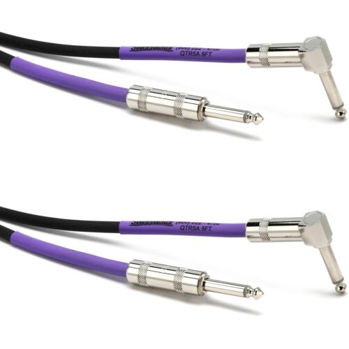 Pro Co EGL-5 Excellines Straight to Right Angle Instrument Cable (2-Pack) - 5